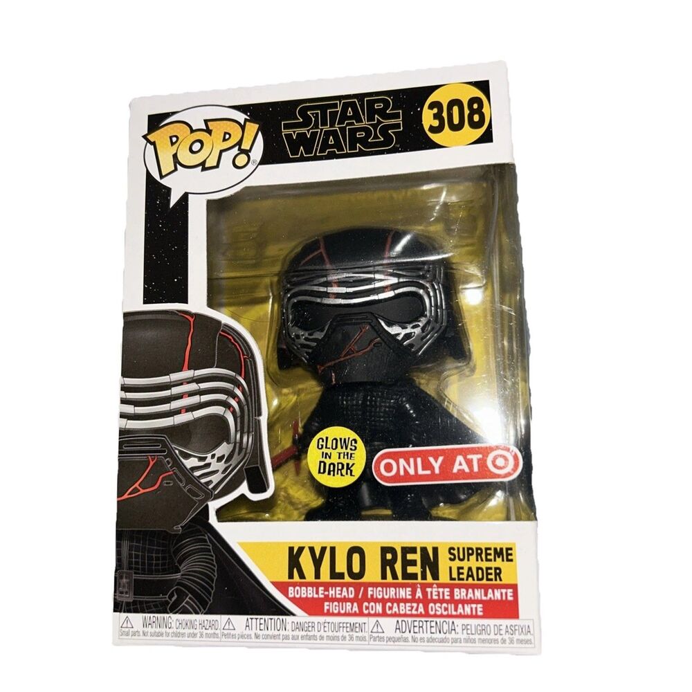 Funko Pop Star Wars #308 Kylo Ren Supreme Leader Target Exclu. Glows in The Dark